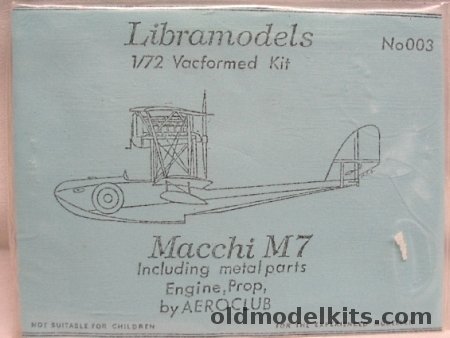 Libramodels 1/72 Macchi M7 (M-7) - Flying Boat, 003 plastic model kit